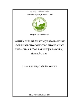 Giải pháp phòng cháy chữa cháy rừng tại Bảo Yên, Lào Cai