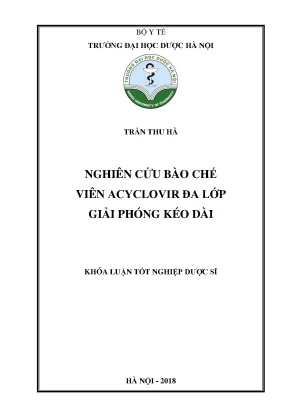 Trần thu hà nghiên cứu bào chế viên - Khóa luận