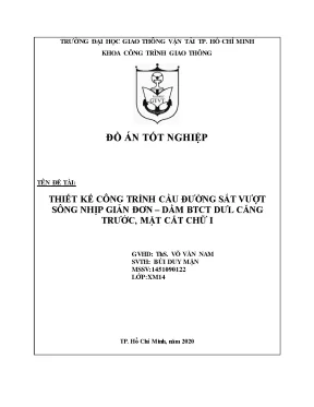 Đồ án thiết kế cầu đường sắt dầm BTCT DƯL chữ I [Full]