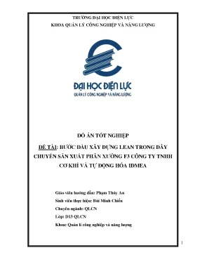 Sản xuất tinh gọn Lean tại công ty cơ khí IDMEA (Case Study)