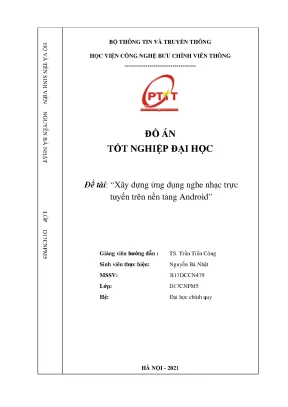 Đồ án tốt nghiệp CNTT PTIT: App nghe nhạc Android