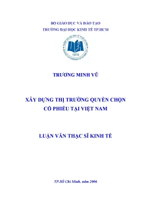 Luận văn: Thị trường quyền chọn cổ phiếu Việt Nam