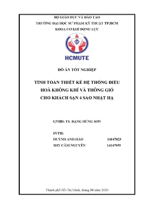 Đồ án thiết kế điều hòa không khí & thông gió khách sạn
