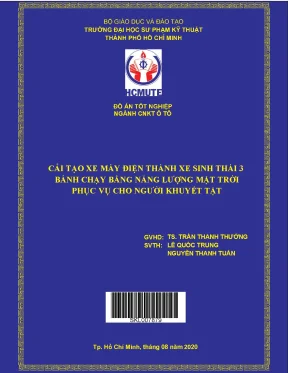 Đồ án xe 3 bánh năng lượng mặt trời cho người khuyết tật