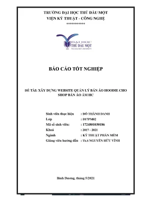 Đồ án: Xây dựng website bán áo Hoodie cho shop thời trang