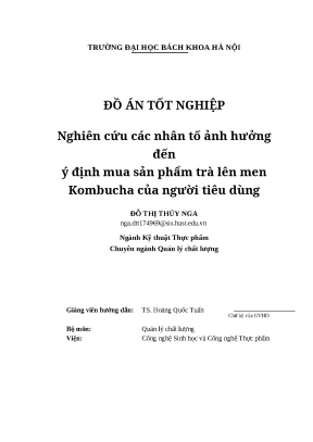 Tốt nghiệp nghiên cứu các nhân tố ảnh - Đồ án