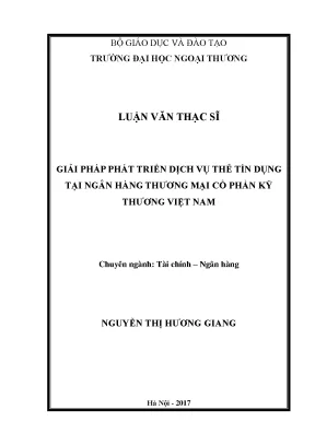 Giải pháp phát triển thẻ tín dụng tại Techcombank