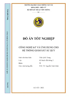 Đồ án IoT: Hệ thống giám sát ắc quy thông minh