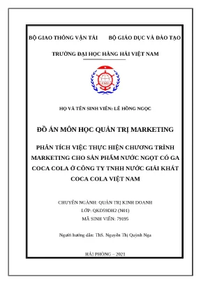 Đồ án: Phân tích chiến lược Marketing của Coca Cola VN