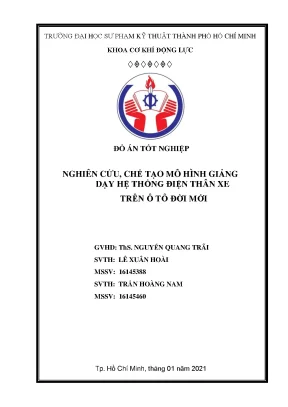 Mô hình dạy học hệ thống điện thân xe ô tô đời mới