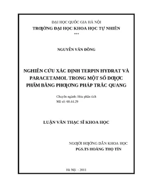 Xác định Paracetamol & Terpin Hydrat bằng trắc quang