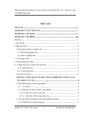 Đồ án xử lý nước thải KCN Bảo Vinh 5000m3/ngày