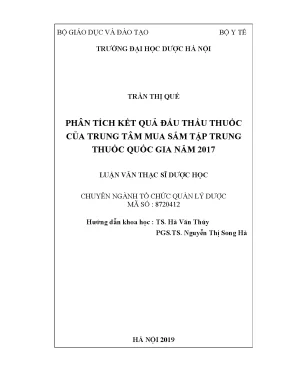 Phân tích kết quả đấu thầu thuốc tập trung quốc gia 2017