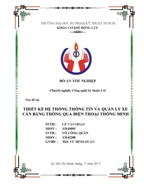 Thiết kế hệ thống quản lý xe cân bằng qua điện thoại