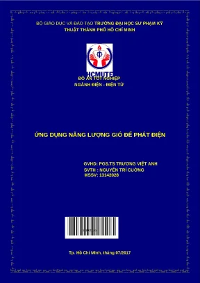 Tốt nghiệp ứng dụng năng lượng gió để - Đồ án