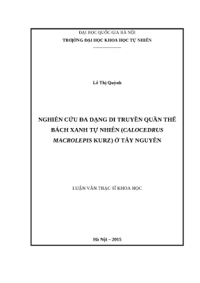 Nghiên cứu đa dạng di truyền Bách xanh ở Tây Nguyên