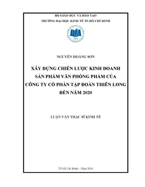 Luận văn mẫu: Chiến lược kinh doanh văn phòng phẩm