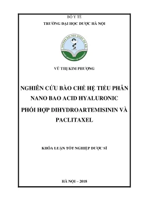 Vũ thị kim phượng nghiên cứu bào chế hệ - Khóa luận