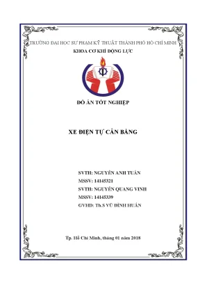 Đồ án Xe điện tự cân bằng (Luận văn Tốt nghiệp ĐH SPKT)