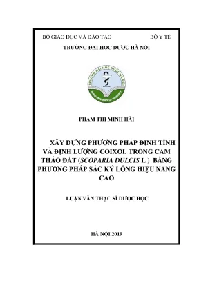 PP. định tính & định lượng Coixol trong cam thảo đất (HPLC)