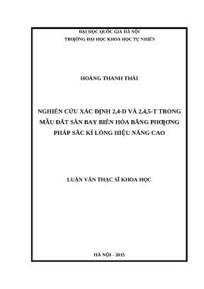 Phân tích 2,4-D, 2,4,5-T đất sân bay Biên Hòa bằng HPLC
