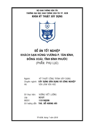 Đồ án thiết kế kỹ thuật Khách sạn Hùng Vương (5 tầng)