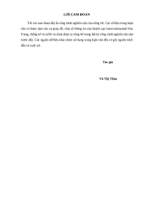 Quản trị nhân sự KS Intercontinental Nha Trang (Luận văn)