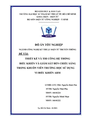 Đồ án điều khiển đèn chiếu sáng trường học bằng vi điều