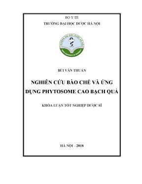 Bùi văn thuấn nghiên cứu bào chế và ứng - Khóa luận