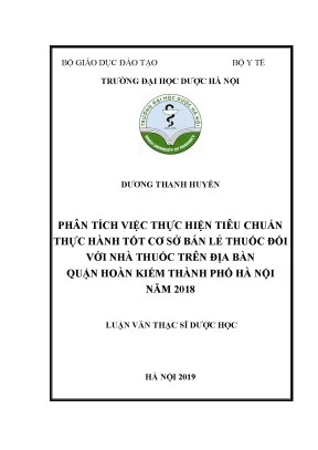 Phân tích thực hiện GPP tại nhà thuốc quận Hoàn Kiếm 2018
