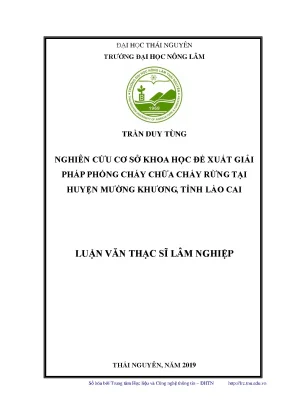 Giải pháp phòng cháy chữa cháy rừng ở Mường Khương