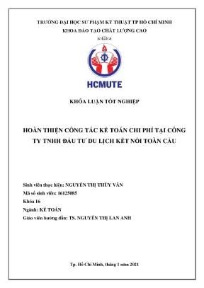 Kế toán chi phí công ty du lịch: Giải pháp hoàn thiện