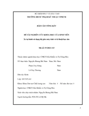 Mô hình xe tự hành: Thị giác máy tính & Học sâu