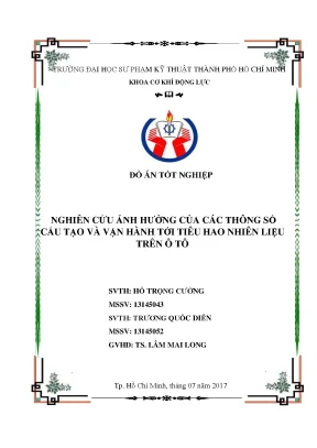 Tốt nghiệp nghiên cứu ảnh hưởng của các - Đồ án