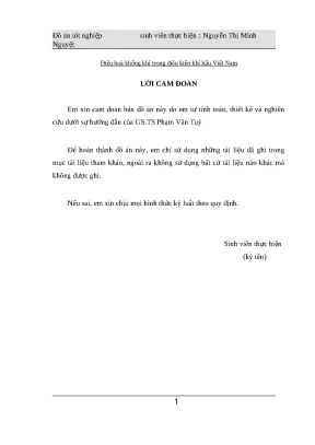 Đồ án tốt nghiệp Điều hoà không khí tại Việt Nam (Full)