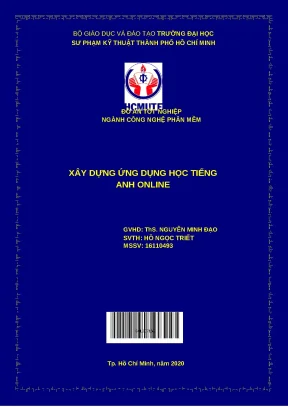 Đồ án: Xây dựng ứng dụng học tiếng Anh online hiệu quả