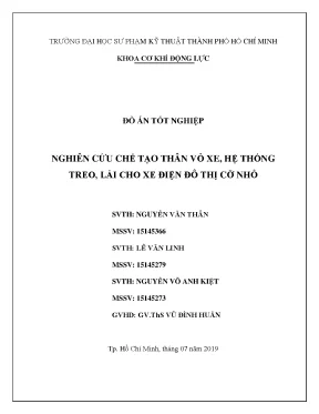 Đồ án xe điện đô thị: Thân vỏ, hệ thống treo và lái
