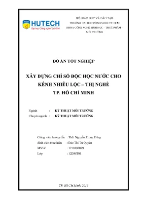Chỉ số độc học nước Kênh Nhiêu Lộc - Thị Nghè