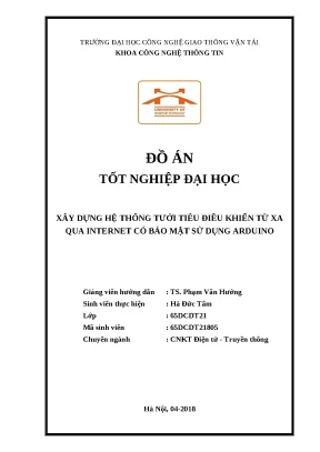 Đồ án hệ thống tưới cây thông minh Arduino qua Internet