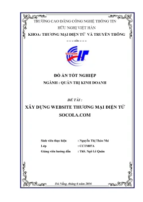 Đồ án: Xây dựng website thương mại điện tử bán socola
