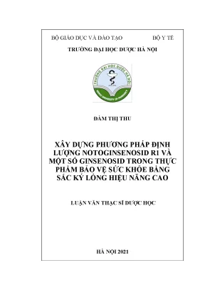 Định lượng Notoginsenosid R1, Ginsenosid bằng HPLC trong