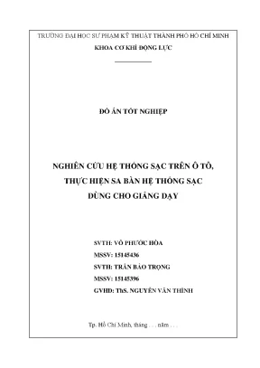 Đồ án Hệ thống sạc ô tô: Xây dựng sa bàn giảng dạy