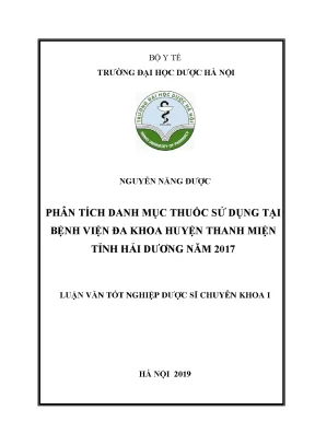 Phân tích Danh mục Thuốc Bệnh viện Thanh Miện 2017
