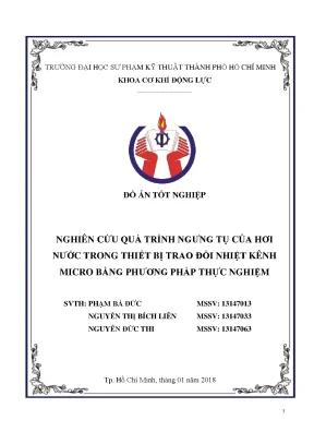 Nghiên cứu ngưng tụ hơi nước trong trao đổi nhiệt kênh micro
