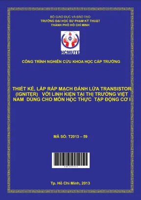 Thiết kế mạch đánh lửa Transistor (Igniter) từ linh kiện VN