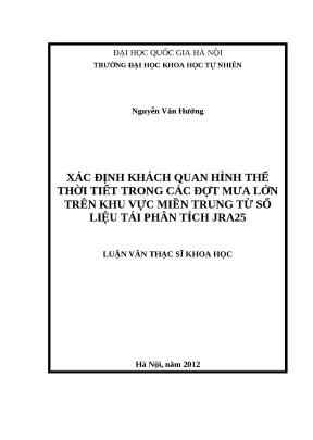 Hình thế thời tiết mưa lớn miền Trung - Luận văn Thạc sĩ