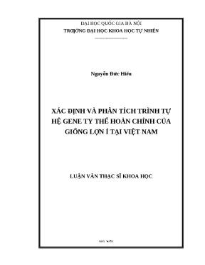 Giải mã hệ gen ty thể hoàn chỉnh của giống lợn Ỉ Việt Nam