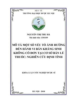 Nguyễn thị thu hà mô tả một số yếu tố - Khóa luận