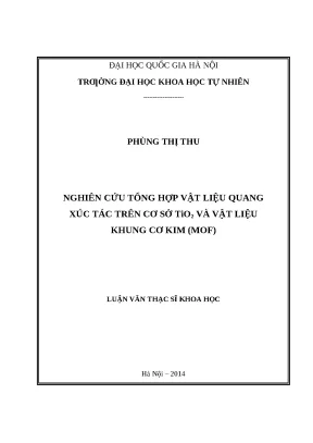 Tổng hợp vật liệu quang xúc tác trên cơ sở TiO2 và MOF