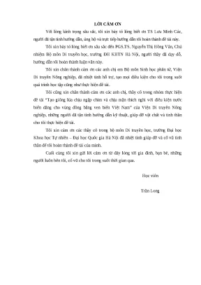 Tạo giống lúa chịu mặn bằng phương pháp MABC